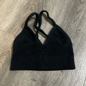 All stretch ribbed sports bra